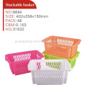 Stackabke plastic basket for vegetable & Fruit rack plastic vegetable storage basket